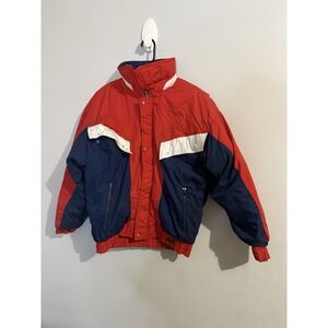 Ski Snow Lion Retro Vintage Ski Jacket Red White Blue Size M Keep Warm!